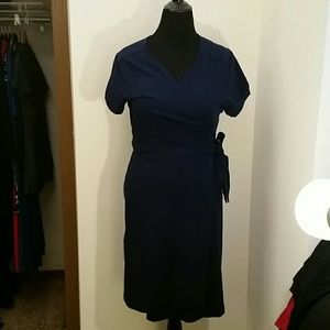 Lands And navy wrap dress